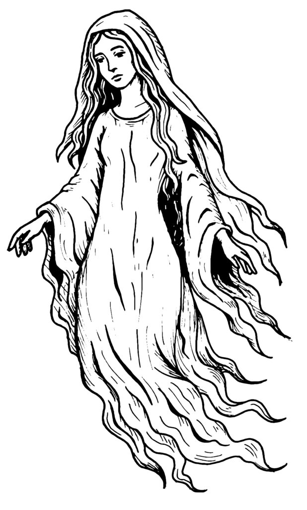 An imagining of a white lady.