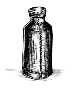 An imagining of what an iron witch bottle would look like.